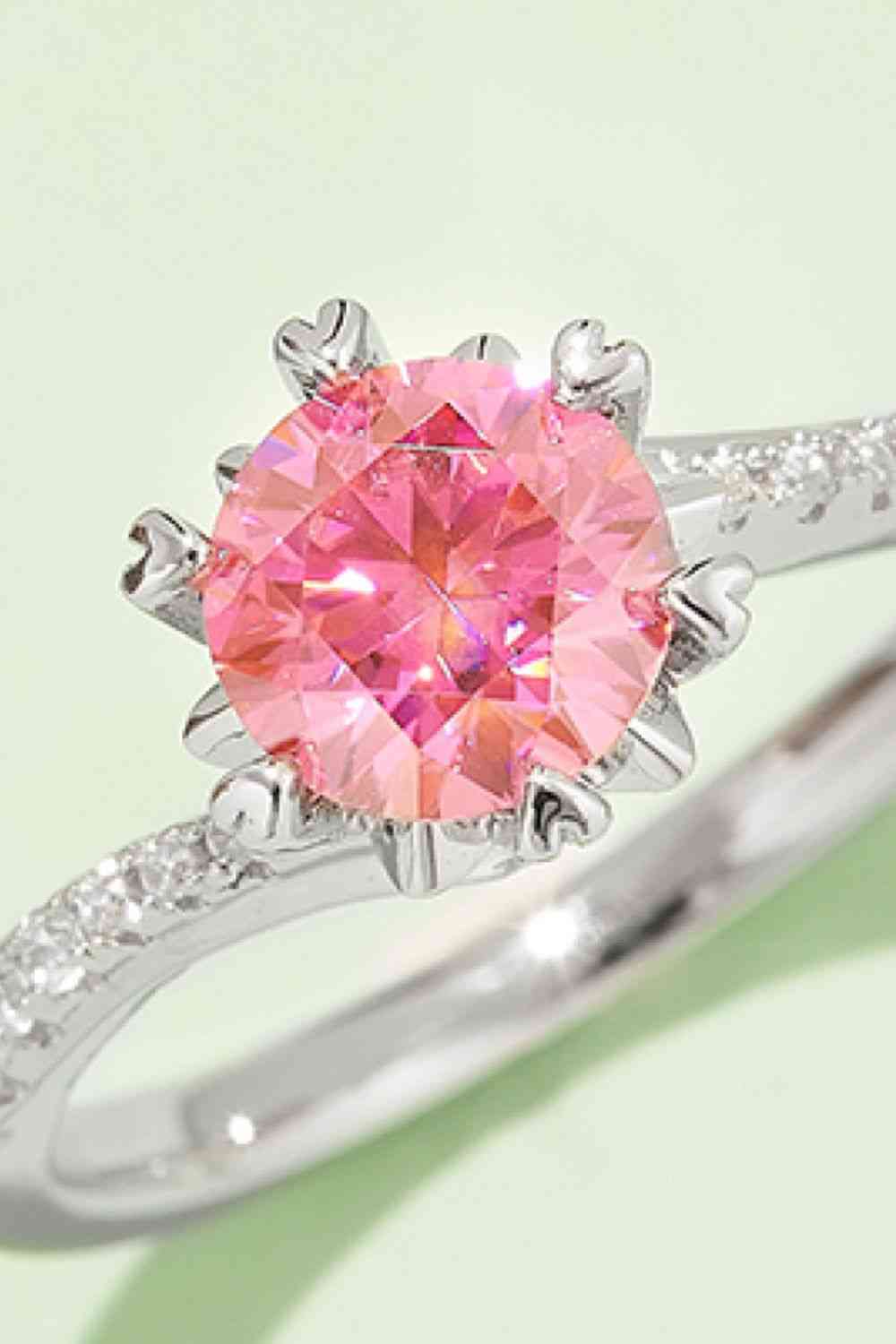 1 Carat Moissanite 925 Sterling Silver Ring - Ladyez