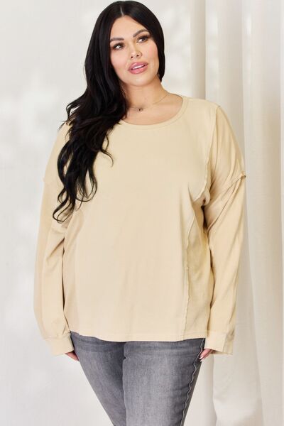 HEYSON Full Size Mineral Wash Thermal Top - Ladyez
