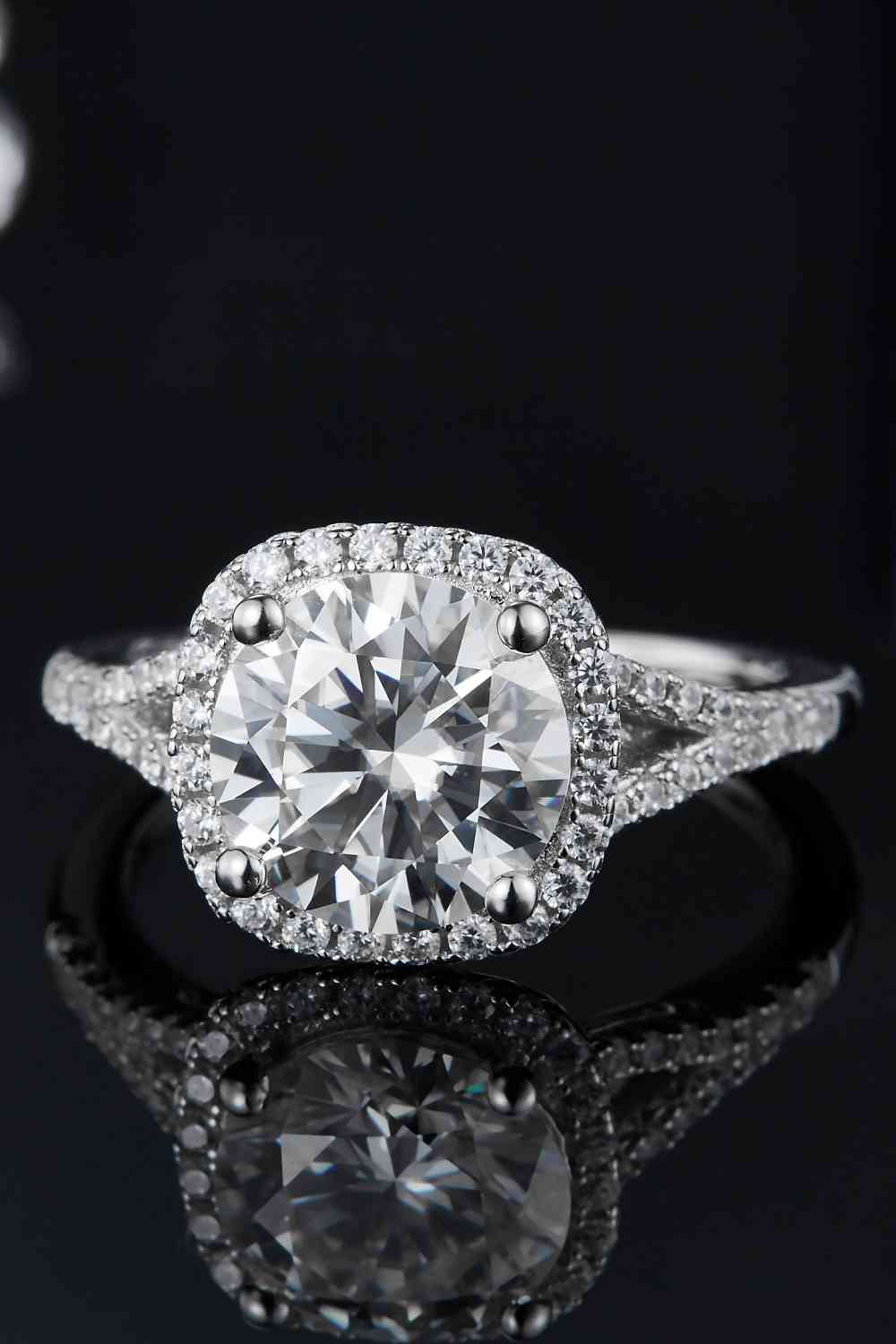 3 Carat Moissanite Halo Ring - Ladyez