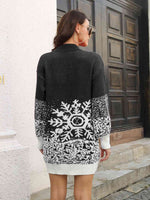 Snowflake Pattern Sweater Dress - Ladyez