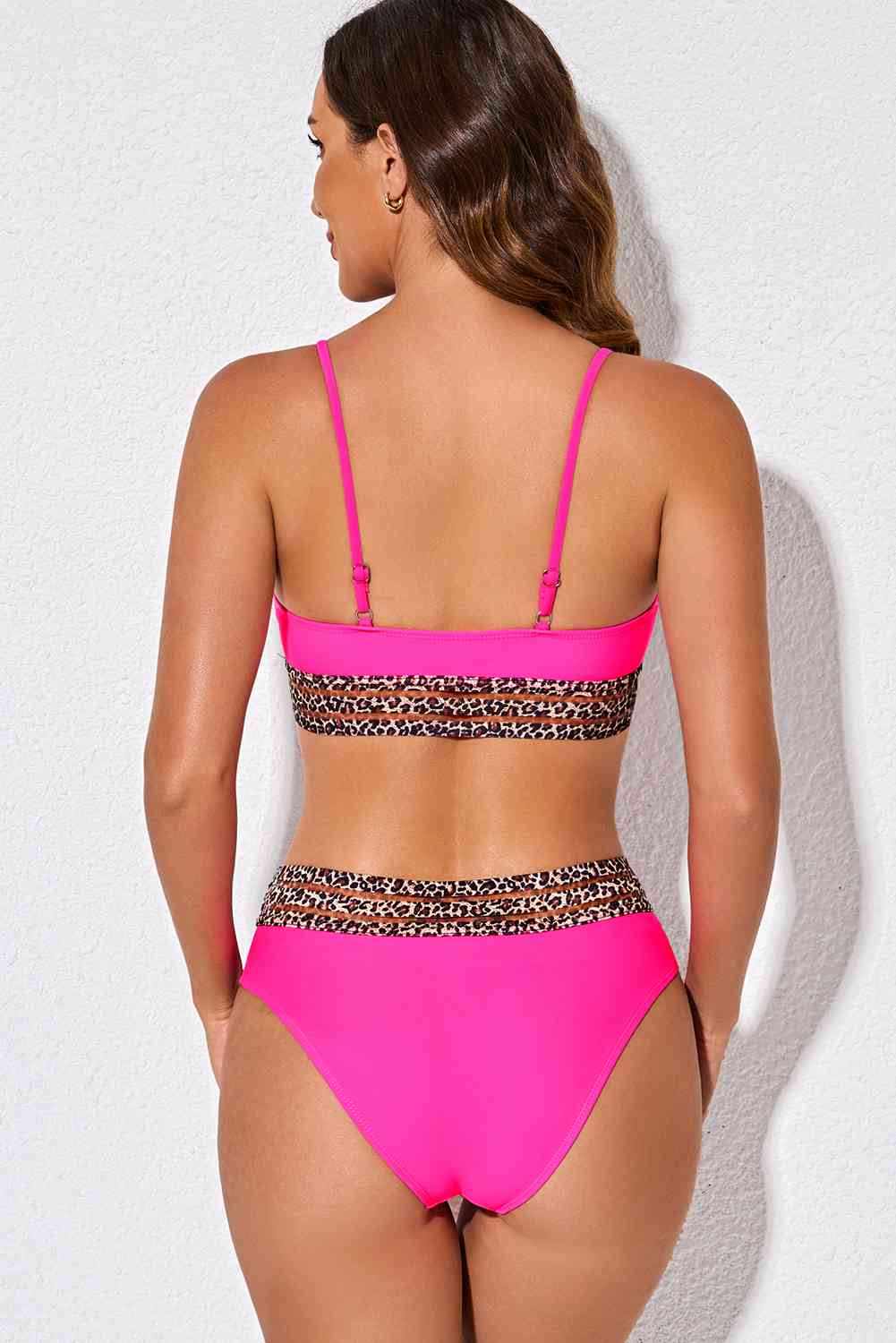 Leopard Contrast Bikini Set - Ladyez