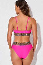 Leopard Contrast Bikini Set - Ladyez