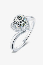 1 Carat Moissanite Heart Ring - Ladyez
