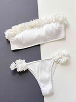 Applique Tie Back Two-Piece Bikini Set - Ladyez