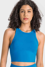 Racerback Cropped Sports Tank - Ladyez