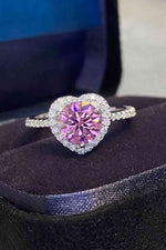 Lifelong Journey 1 Carat Moissanite Heart Ring - Ladyez