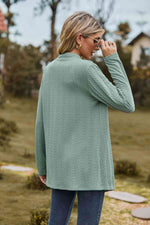 Open Front Long Sleeve Cardigan - Ladyez