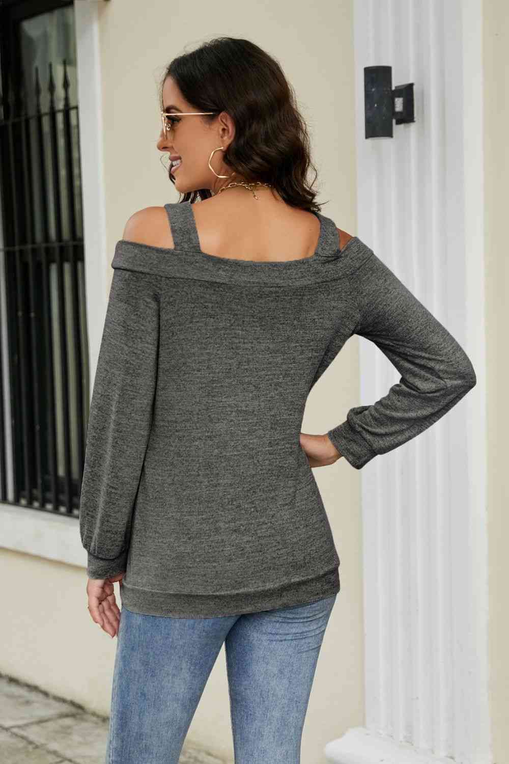 Cutout Cold-Shoulder Top - Ladyez