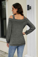Cutout Cold-Shoulder Top - Ladyez