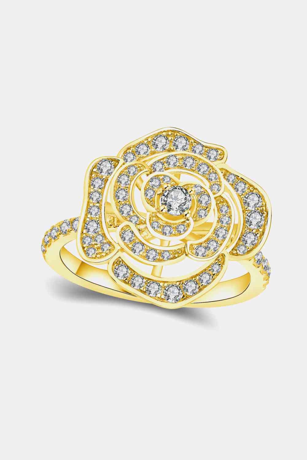 Moissanite Flower Shape Ring - Ladyez
