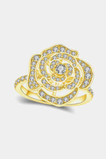 Moissanite Flower Shape Ring - Ladyez