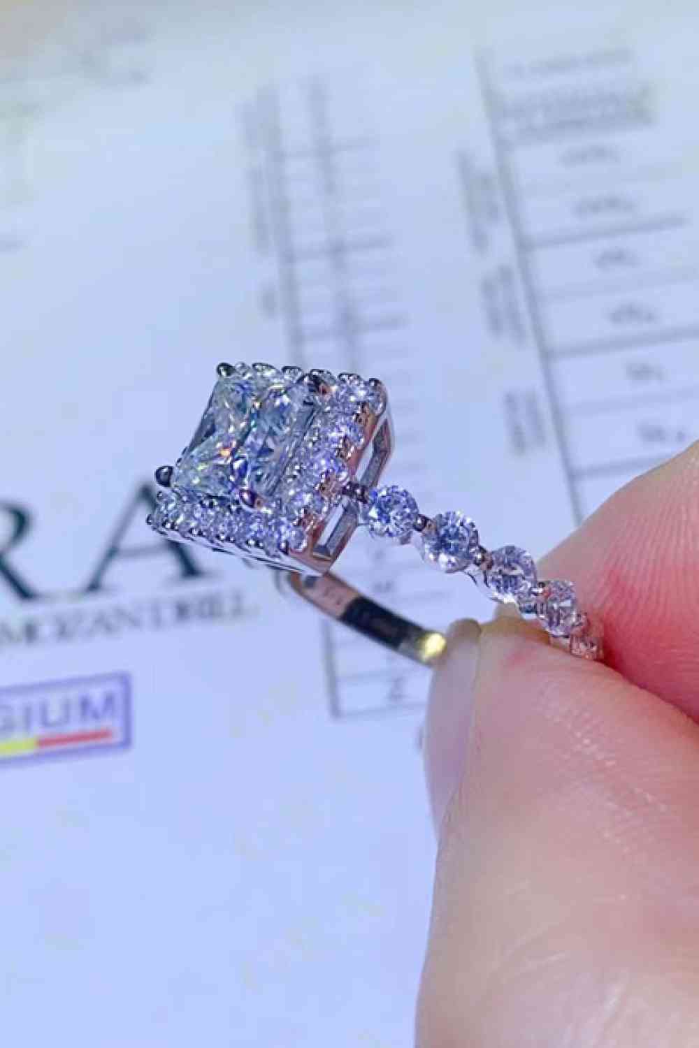 Adored 1 Carat Moissanite Square Ring - Ladyez