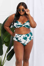 Marina West Swim Take A Dip Twist High-Rise Bikini in Forest - Ladyez