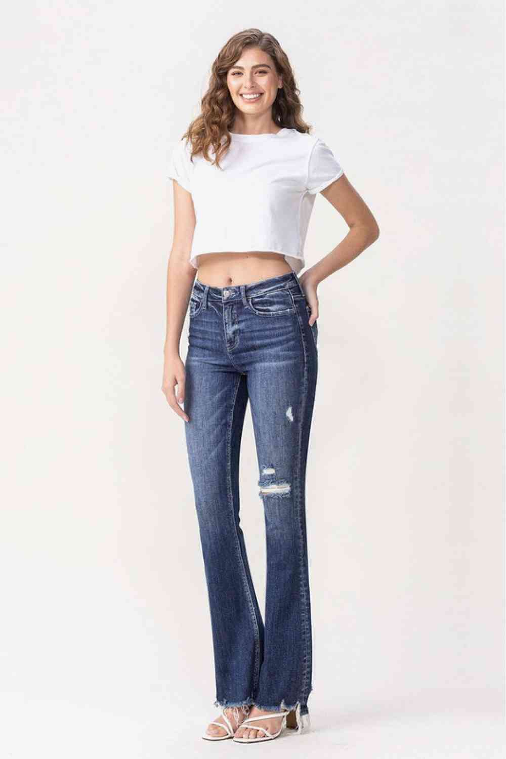 Vervet by Flying Monkey Luna Full Size High Rise Flare Jeans - Ladyez