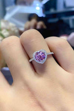 Lifelong Journey 1 Carat Moissanite Heart Ring - Ladyez