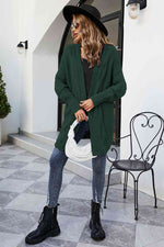 Open Front Dolman Sleeve Cardigan - Ladyez