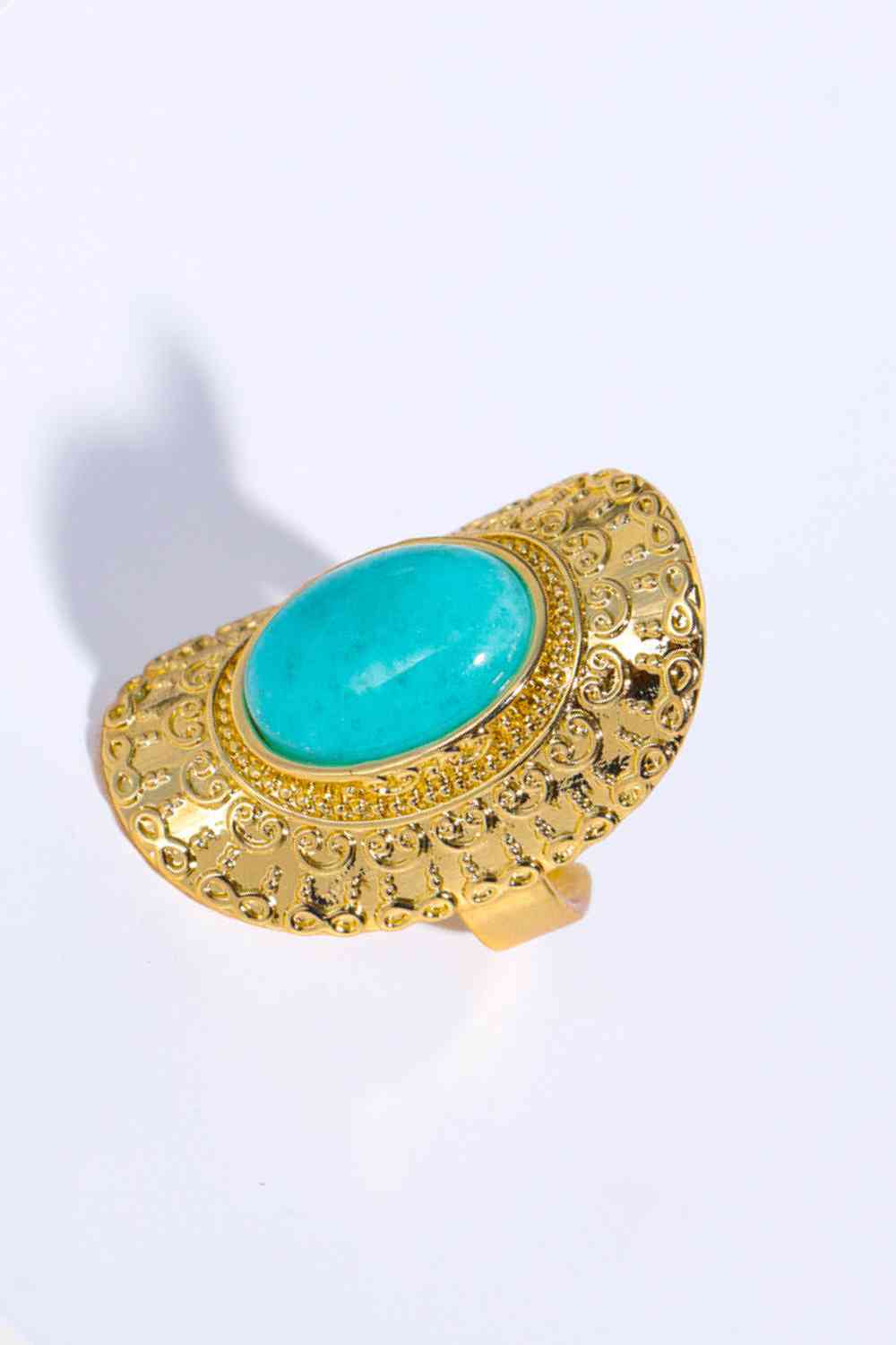 Natural Stone Copper Ring - Ladyez