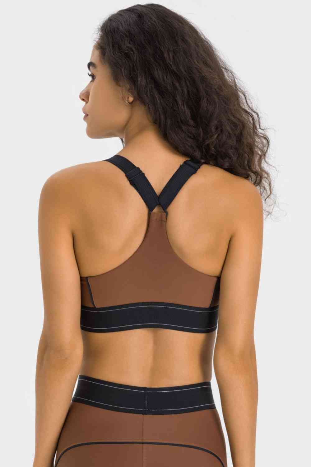 Contrast Sports Bra - Ladyez