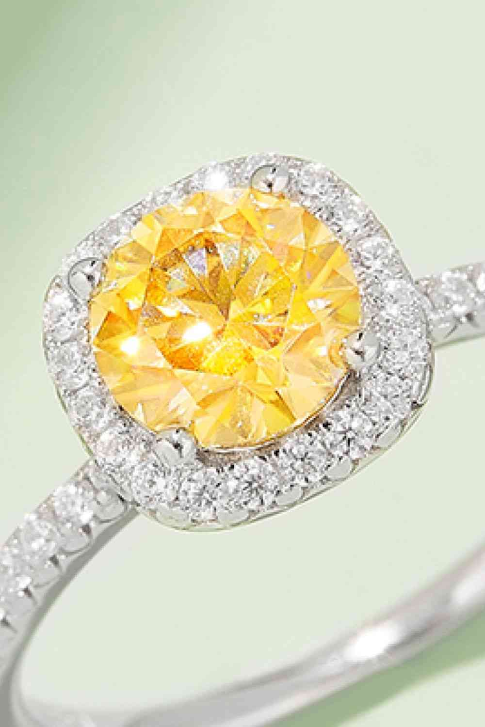 Adored 1 Carat Moissanite 925 Sterling Silver Halo Ring - Ladyez