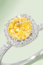 Adored 1 Carat Moissanite 925 Sterling Silver Halo Ring - Ladyez