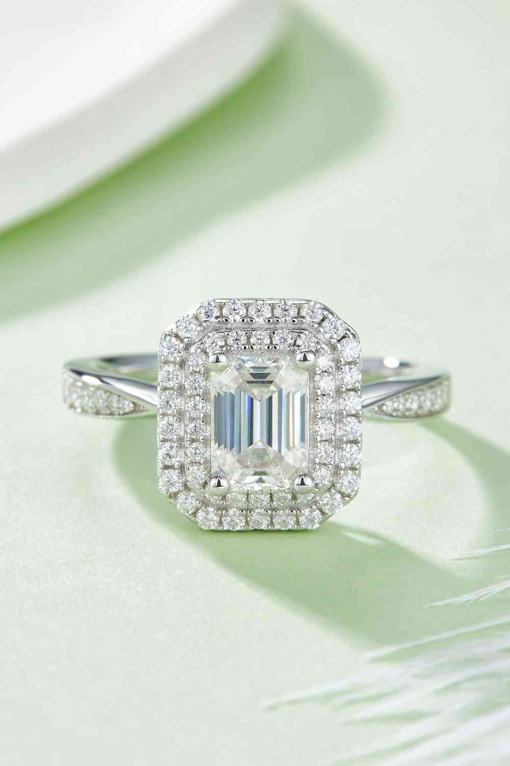 Adored 1 Carat Moissanite 925 Sterling Silver Side Stone Ring - Ladyez