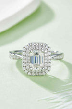 Adored 1 Carat Moissanite 925 Sterling Silver Side Stone Ring - Ladyez