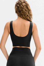 Scoop Neck Long Sports Bra - Ladyez