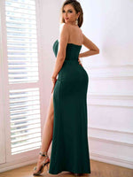 Strapless Split Seam Detail Dress - Ladyez