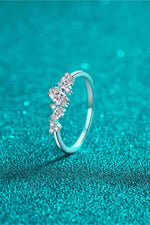 Adored Moissanite Rhodium-Plated Ring - Ladyez