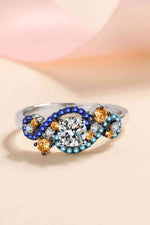 Moissanite Contrast 925 Sterling Silver Ring - Ladyez