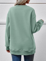 THE HELL I WON'T Round Neck Long Sleeve Sweatshirt - Ladyez