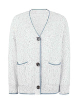 Button Down V-Neck Cardigan with Pockets - Ladyez