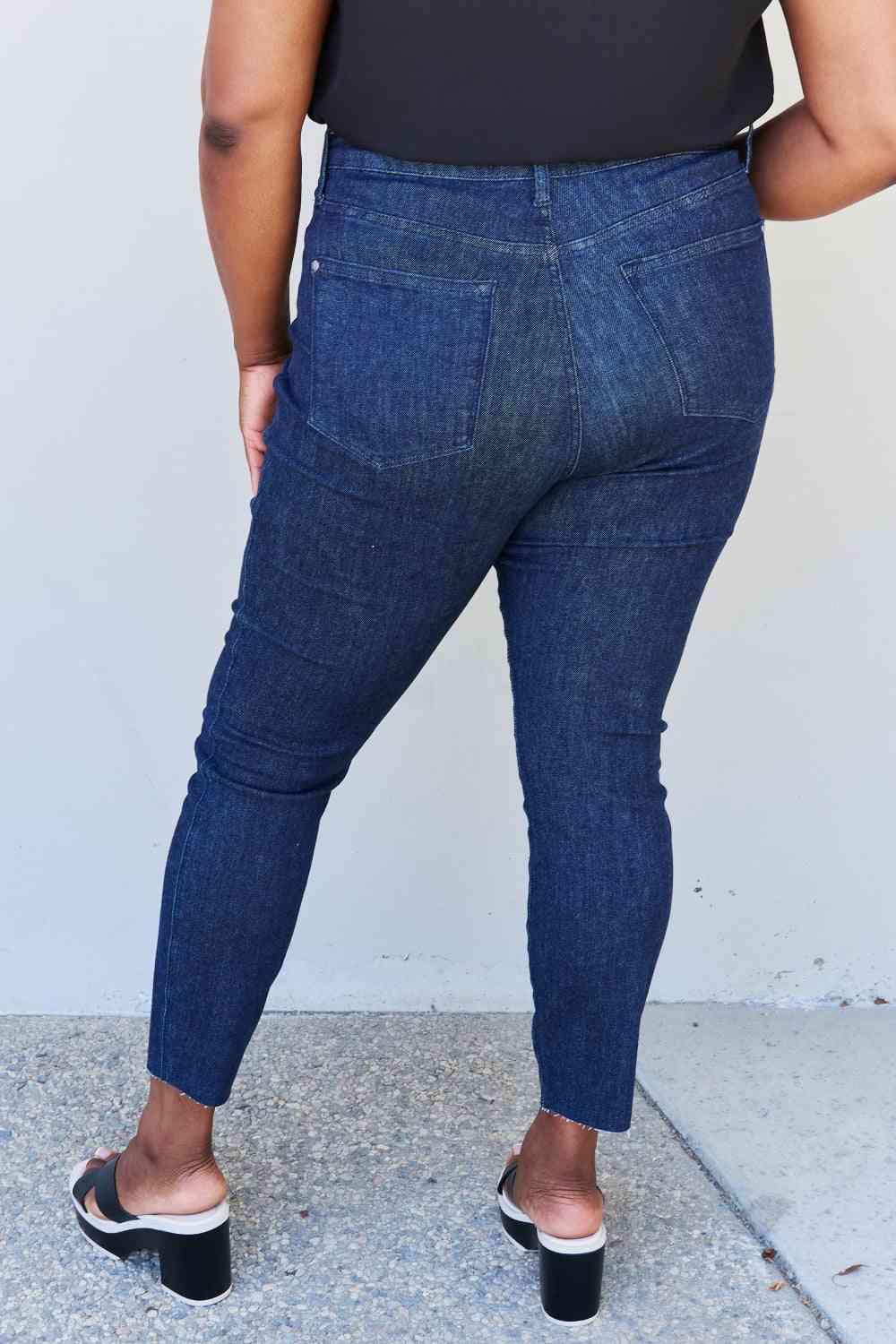 Judy Blue Esme Full Size Tummy Control High Waist Skinny Jeans - Ladyez