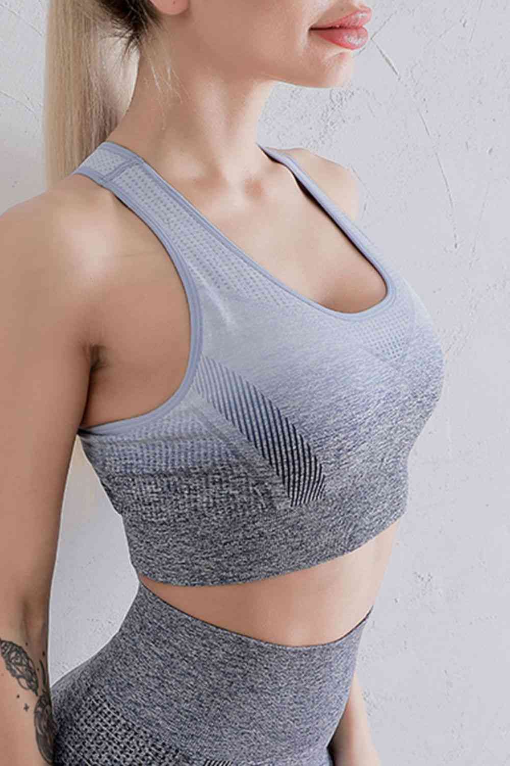 Gradient Racerback Sports Bra - Ladyez