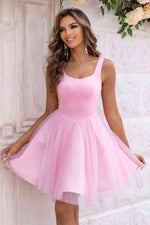 Wide Strap Mesh Dress - Ladyez
