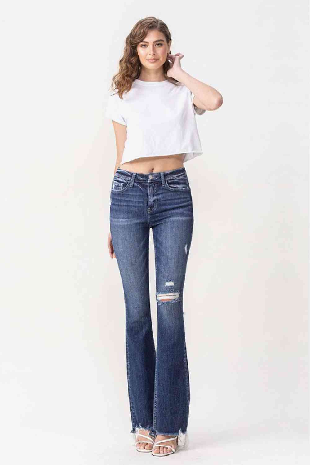 Vervet by Flying Monkey Luna Full Size High Rise Flare Jeans - Ladyez