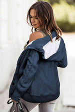 Cable-Knit Fleece Lining Button-Up Hooded Cardigan - Ladyez