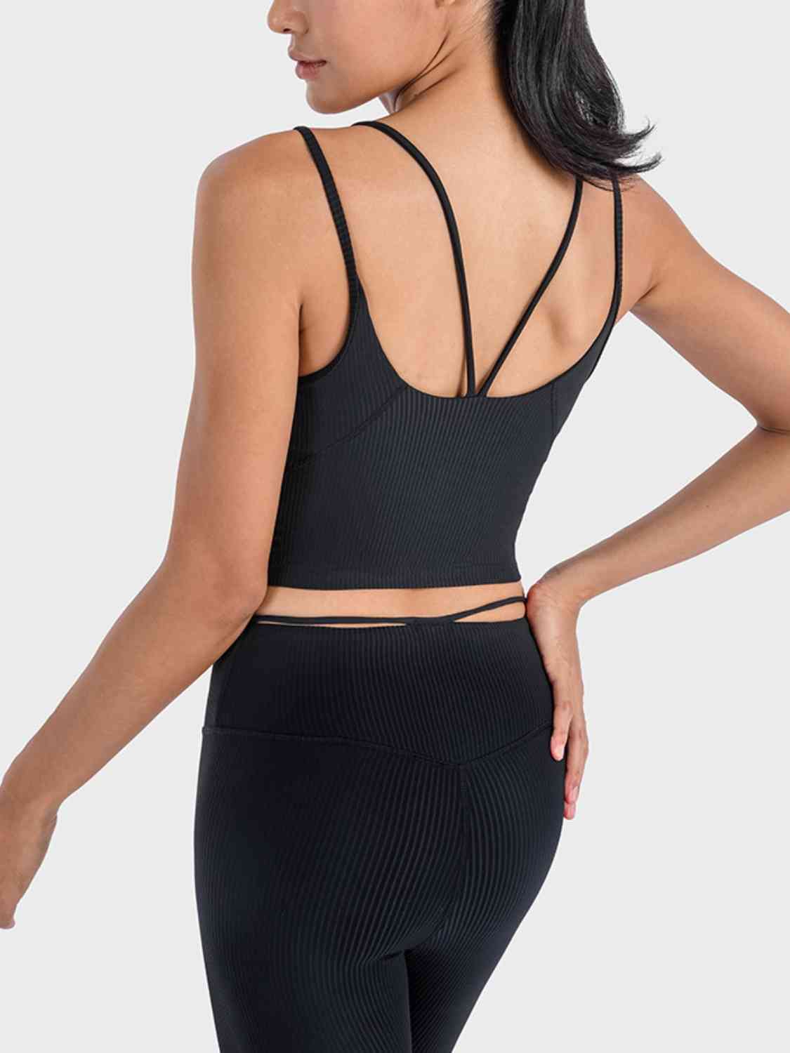 Double Strap Ribbed Sports Cami - Ladyez