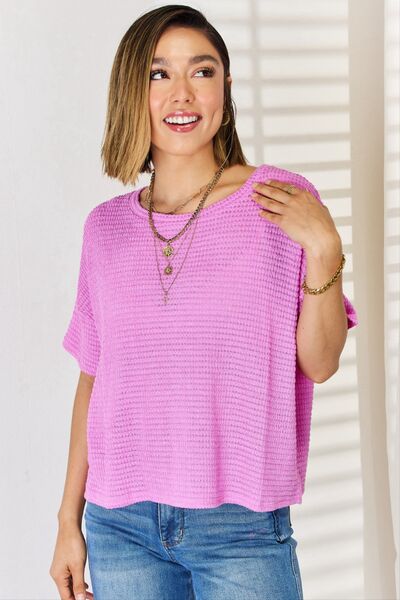 Zenana Full Size Round Neck Short Sleeve T-Shirt - Ladyez