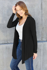 Basic Bae Full Size Open Front Long Sleeve Cardigan - Ladyez