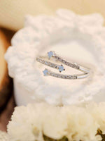 Moonstone Platinum-Plated Ring - Ladyez