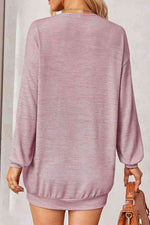 Buttoned V-Neck Long Sleeve Cardigans - Ladyez