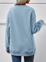 THE HELL I WON'T Round Neck Long Sleeve Sweatshirt - Ladyez