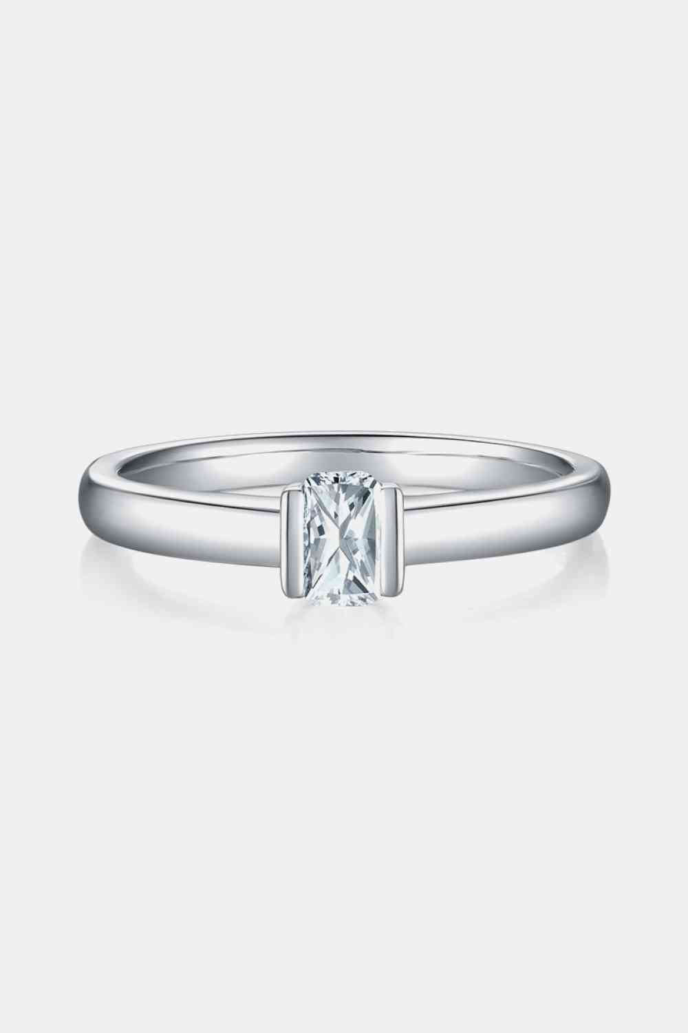 Moissanite 925 Sterling Silver Solitaire Ring - Ladyez
