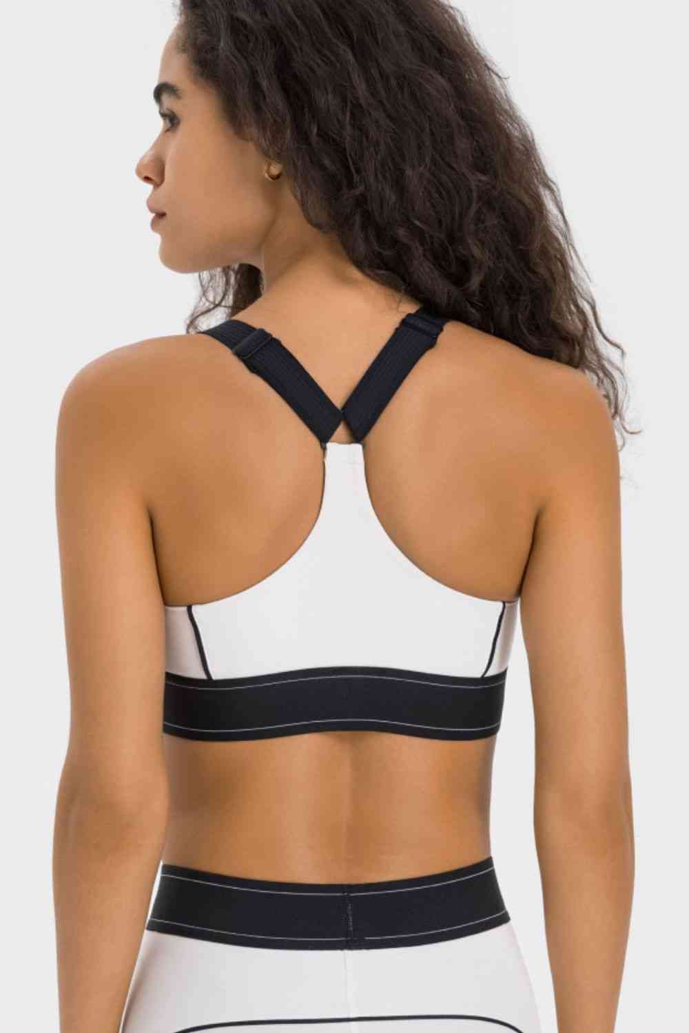 Contrast Sports Bra - Ladyez