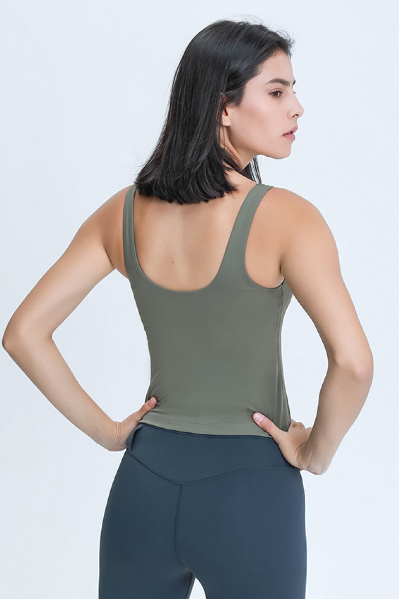 V Neck Active Tank - Ladyez