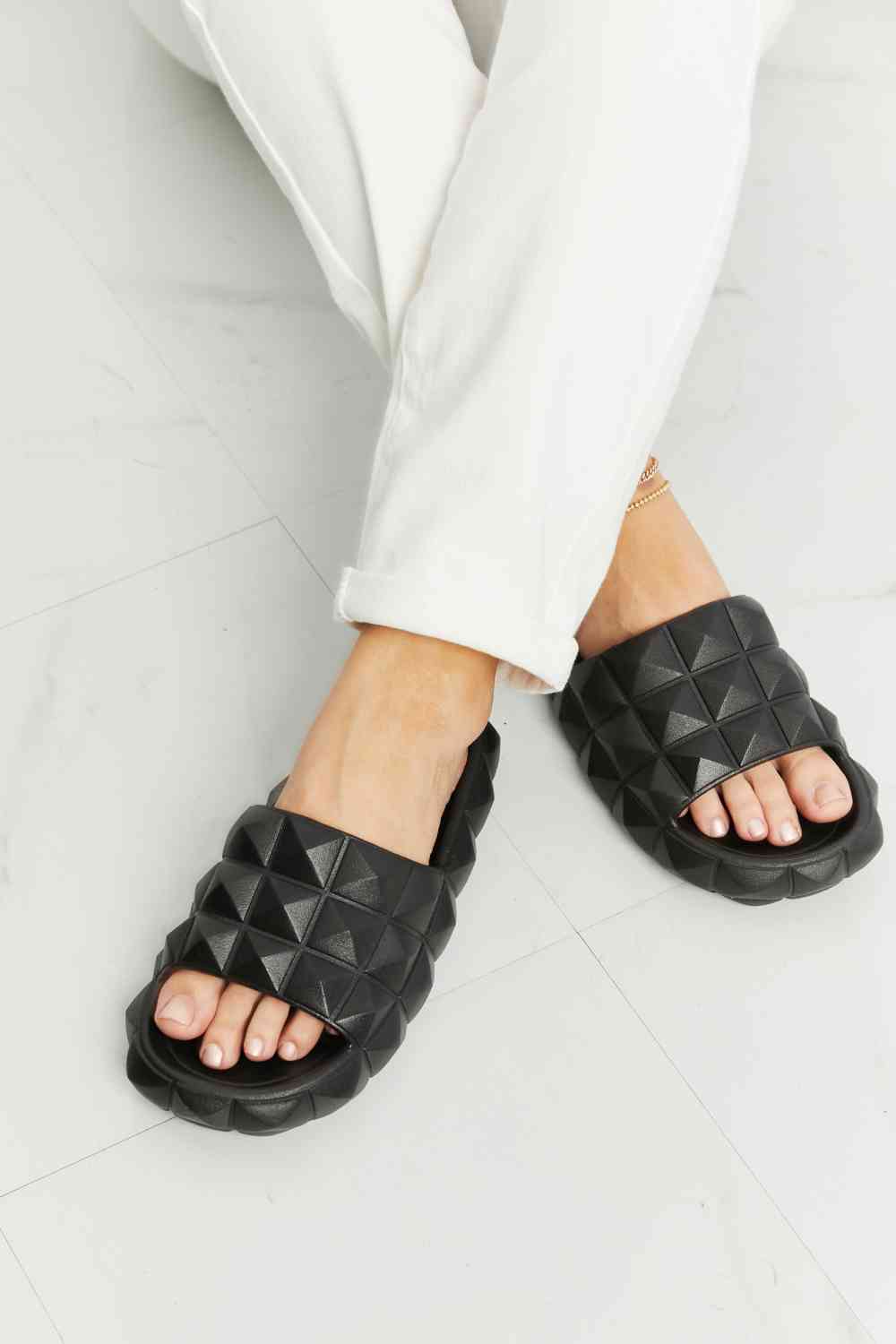 Legend Let's Chill 3D Stud Slide Sandal - Ladyez