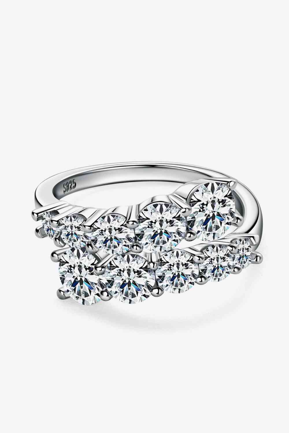Adored Moissanite 925 Sterling Silver Ring - Ladyez