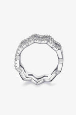 Adored Moissanite Zigzag Stacking Rings - Ladyez
