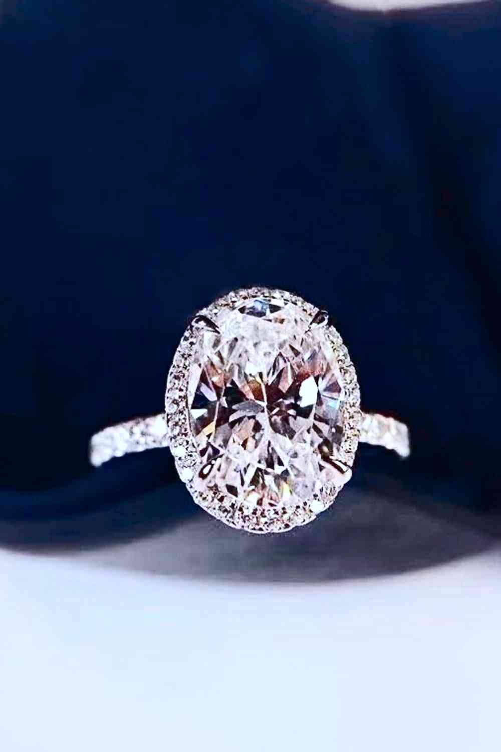 2 Carat Moissanite Platinum-Plated Ring - Ladyez